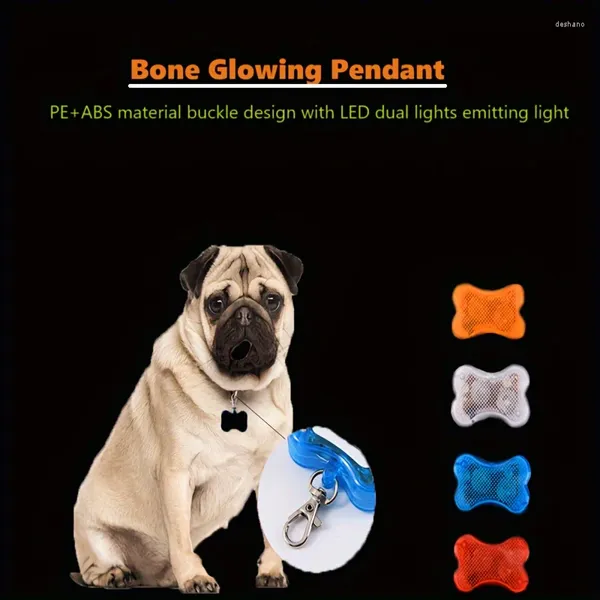 Vestuário para cães 1 pedaço de luminoso luminoso pend hang etique