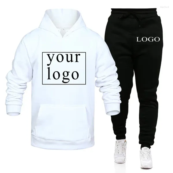 Testes masculinos de sua própria marca de design logotipo/imagem personalizada personalizada em qualquer lugar do homem Mulheres Diy Street Trend Hoodie Conjunto de moda