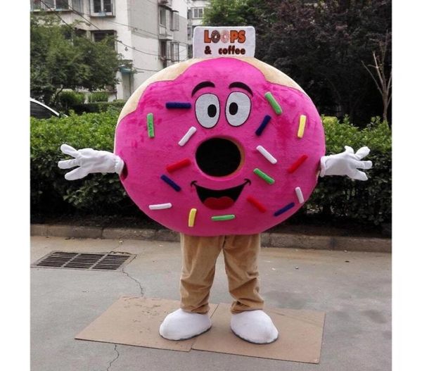 Performance Food Donut Maskottchen Maskottchen Kostüm Halloween Fancy Party Dress Sport Club Cartoon Charakter Anzug Carnival Unisex Erwachsene 7894620