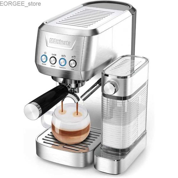 Kaffeemaschinen Espresso -Maschine 20 Bar Haushalt Cappuccino Machine Kaffeemaschine mit automatischer Milchschaum Latte Maschine Y240403