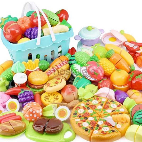 Cucine giocano alimentari cucine giocattolo set giocattolo set di simulazione in plastica da frutta classica vegetale da cibo da cibo per alimenti educativi per bambini Montessori Learning Toy 2443