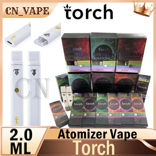 Packwoods x Torch Diamond Vapes Оптовые E -сигареты. Перезаряжаемые одноразовые ручки тип C 2 мл одноразовый вейп -ручка Толстое масло