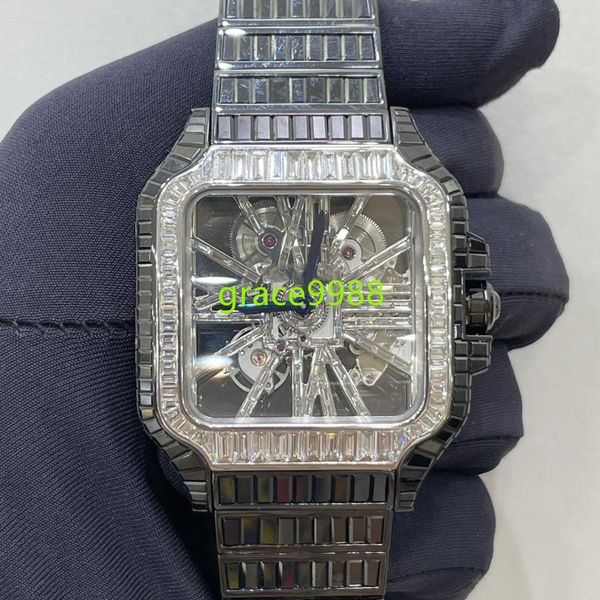 Bombelo de boa qualidade Moissanite Watch Ingless Collow Diamond Watch for Men Melhor Price de atacado de qualidade