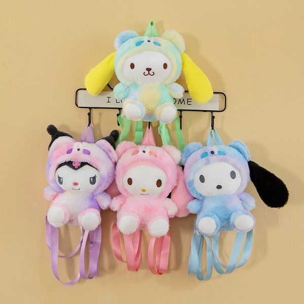Brinquedos de pelúcia para crianças do desenho animado, mochilas fofas, fabricante de máquinas de agarrar bonecas por atacado, kuromi
