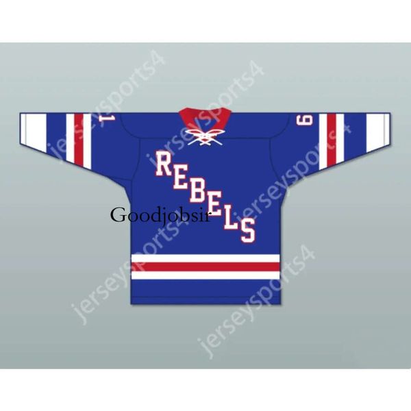 Gdsir Custom ROANOKE VALLEY REBELS 61 BLAUES TIE DOWN HOCKEY JERSEY NEU Top Ed S-M-L-XL-XXL-3XL-4XL-5XL-6XL