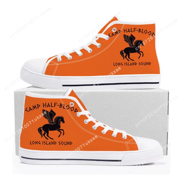 Ayakkabı Kampı Yarım Kan Percy Jackson High En İyi Spor ayakkabıları Erkek Kadınlar Genç Tuval Sneaker Sıradan Özel Yapımı Ayakkabılar Ayakkabı Özelleştir