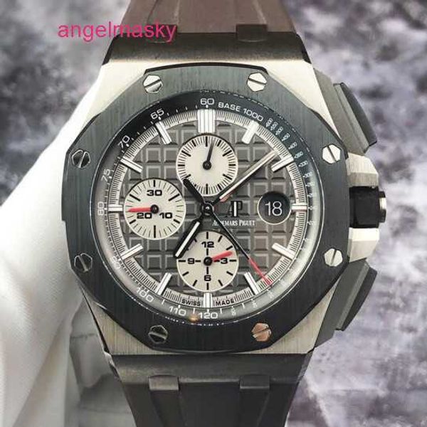 AP Business Owatch Royal Oak Offshore Serie 26400IO Titanio Black Ceramic Ring Orologio da uomo Automatico da 44mm Single