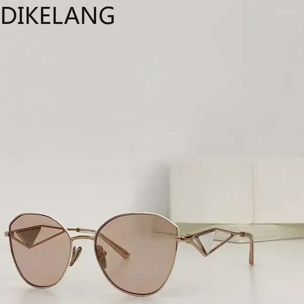 Sonnenbrille hochwertige Markenmodelle Mody Mody Damen Super Light Metal Transparent Dünn Bein Acetat Rahmen PR 52ZV