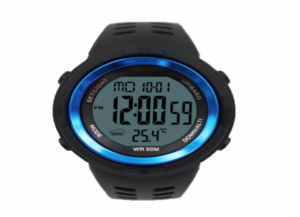 Outdoor Watch neue selbstentwickelte Barometerhöhe Wettervorhersage Temperatur Digital bewegende Alarm Uhren6513145