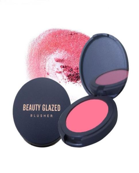 Blush Beauty Glazed na maquiagem Pigmento em Pó Mineral Compacto Prensado de Longa Duração Fácil de Usar Marca Própria Blushe2029160