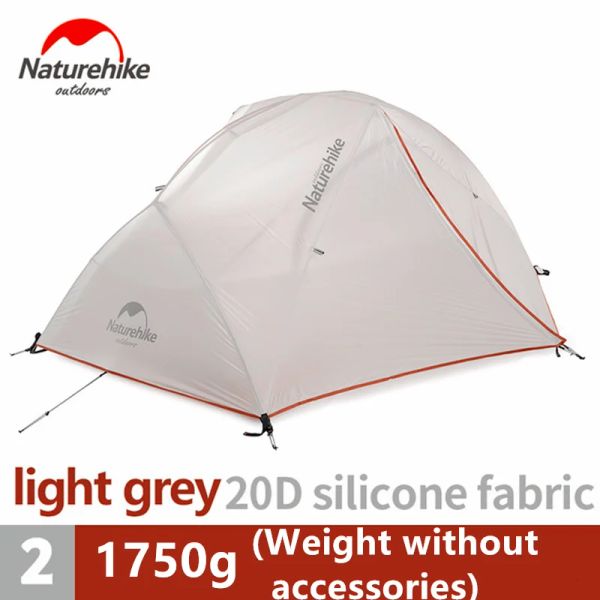 Schutzhütten Naturhike Tent verbessertes Star River Camping -Zelt Ultraleicht 2 Personen 4 Staffel 20d Silikonzelt mit freiem Mat NH17T012T