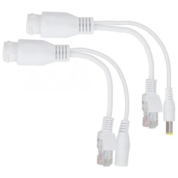 NEU 2024 Computeranschlüsse DC Jack 12V Strom über Ethernet Possive POE -Adapterkabel Splitter Injektor wasserdichte Computerkabel für 12V