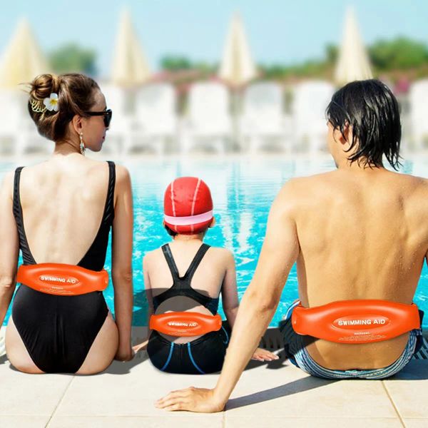 Cintura in PVC gonfiabile portatile addestramento di nuoto per le piscine allenamento di resistenza per bambini adulti familiari