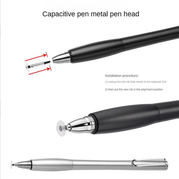 Новый универсальный стилус Pen Прозрачный диск емкостный экранно-сенсорный кончик замены ручки Написание.