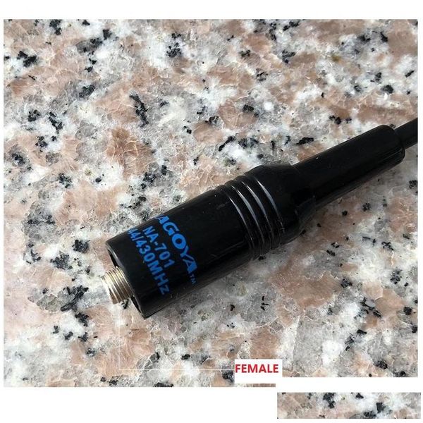 Açık Gadgets Araç Aksesuarları Walkie Talkie Nagoya NA-701 SMA-FEMAL Çift Bant 144/430MHz Konnektör Port Damlası için Yumuşak Anten DH4TT