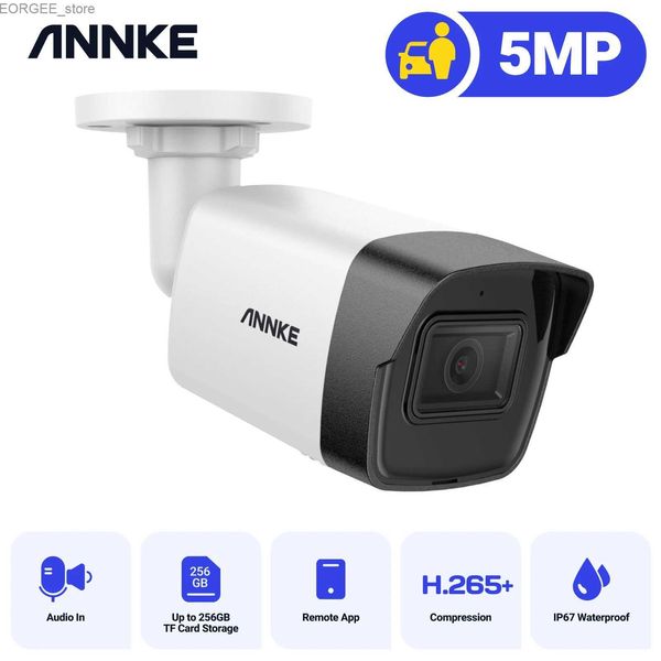 Altre telecamere CCTV Annke Smart 3K 5MP Poe Security Camera di rilevamento umano/automobile IP Camoche di sorveglianza con audio Registrazione IR Night Vision Y240403