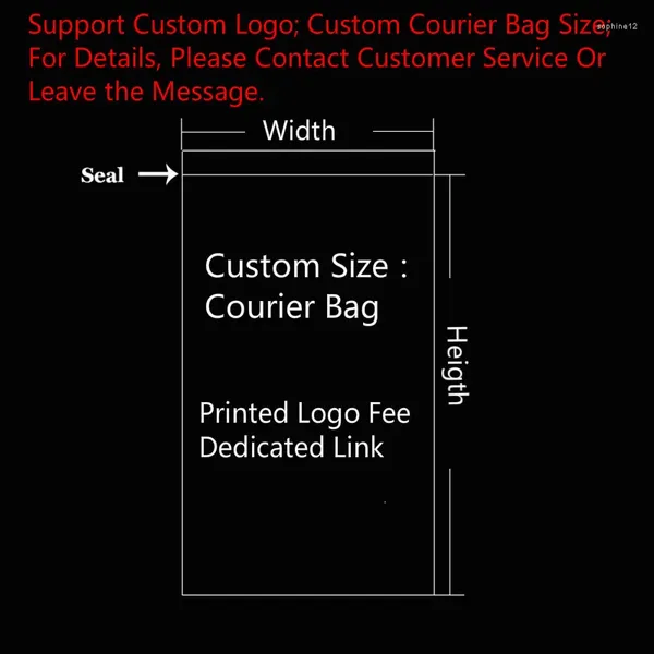 Geschenkverpackung Großhandel benutzerdefinierte gedruckte Kurier -Tasche Expressgrößen Sie Zahlungszahlung Dedizierter Link Anpassen Logo -Druck anpassen