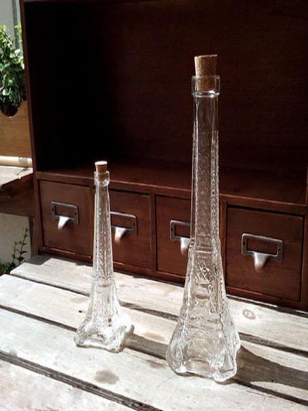 NEUGlasblumentopf Vase Zakka Paris Eiffelturm Wunschflasche Blume Zuhause Hochzeitsdekoration Po Requisiten Dekorative Vasen3268509