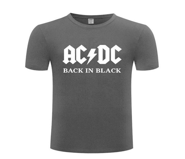 Short Sleeve Casual Herren Top Tee Shirt ACDC zurück in schwarzen T -Shirts Shortsleeve Print Streetwear3894367