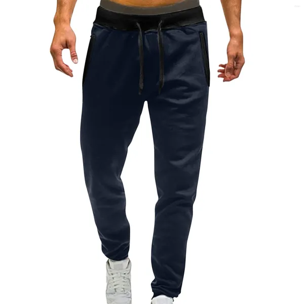 Calças masculinas Europa e América Primavera Esportes de fitness Sports Runnagem de cor sólida Moda de moda Casual Casual Jogging Pant