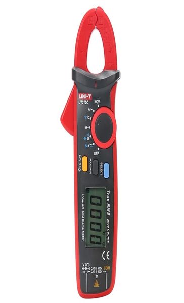 Einheit UT210C Digital AC DC Stromklemme Messgerät True RMS -Zange Amperemeter Multimeter -Widerstand Frequenztester8019421