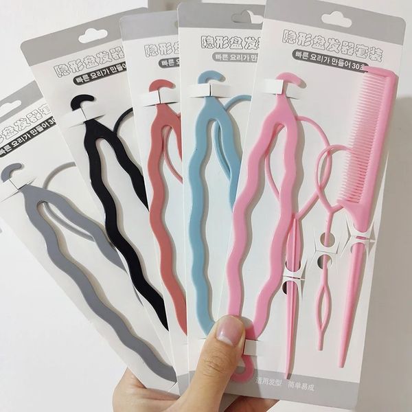 Strumenti magici di acconciatura Set di capelli fai -da -te intrecciati Accessori Braider per capelli Twist Bun Barrettes Clip per capelli per le donne parrucchiere