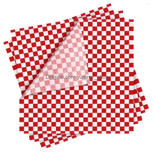 Geschirrsets 24PCs Trocken Wachs Deli Wrap Papierfettbeständiges Sandwich für Drop Lieferung Hausgarten Küche Essbar DH2AJ