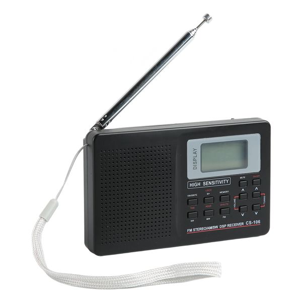 Radio FM/AM/SW Mini Radio Radio Poptable Цифровое полное радиополосное радио с функцией радио памяти тревоги.