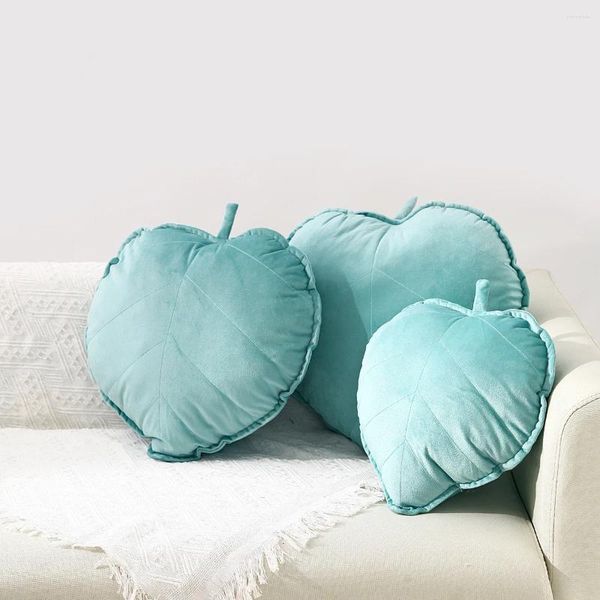 Подушка голубое зеленый лист голландский бархатный ламп роскошные декоративные подушки для дивана специальных форм