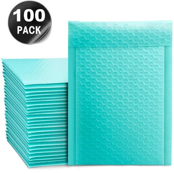 PUNCH 100 pezzi tampone a bolle antidro protezione da palloncini impermeabile in plastica nera PE packaging package pacchetto Poly Mailer