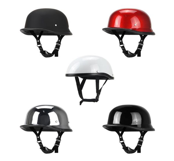 Motorradhelm Deutsch Leder Vintage Casco Moto Motorrad Open Face Retro Halbhelm Chopper Biker Pilot für Punktgröße SXXL4609127