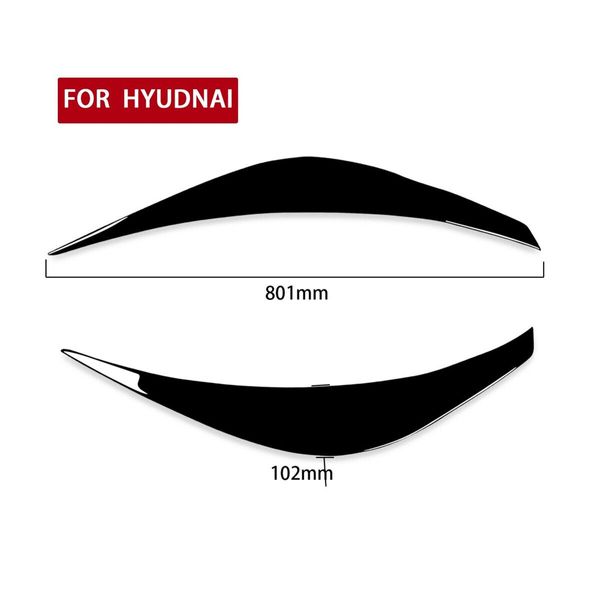 Для Hyundai Veloster 2011-2017 Gloss Black Car Передняя фара фонаря для век