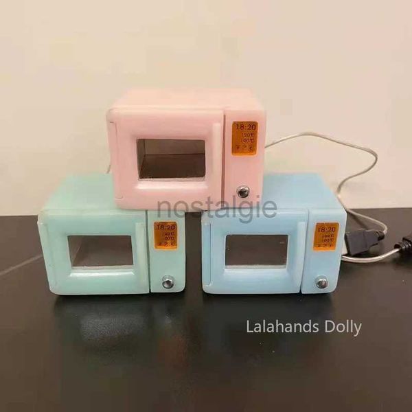 As cozinhas jogam alimentos para Mini Simulação de Mini Simulação Microondas (pode ser trabalhada) Modelo para Doll House Kitchen Food Play Furniture Acessórios 2443