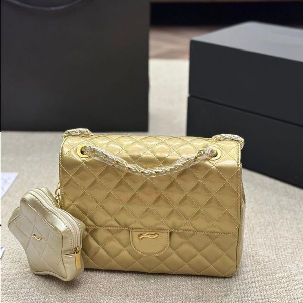 Designer Luxury Star Zaino Borsa a tracolla da donna Borsa in pelle lucida Borsa per telefono Pacchetto madre bambino Valigetta con filo a reticolo di diamanti Scho