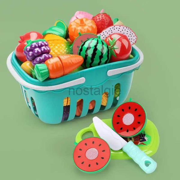 Cozinhas brincar de comida Diy Frutas de corte fofas fingirem brincar Kids Kitchen Toys Children Brow House Toy Fingle Playset Kids Educational Toys 2443