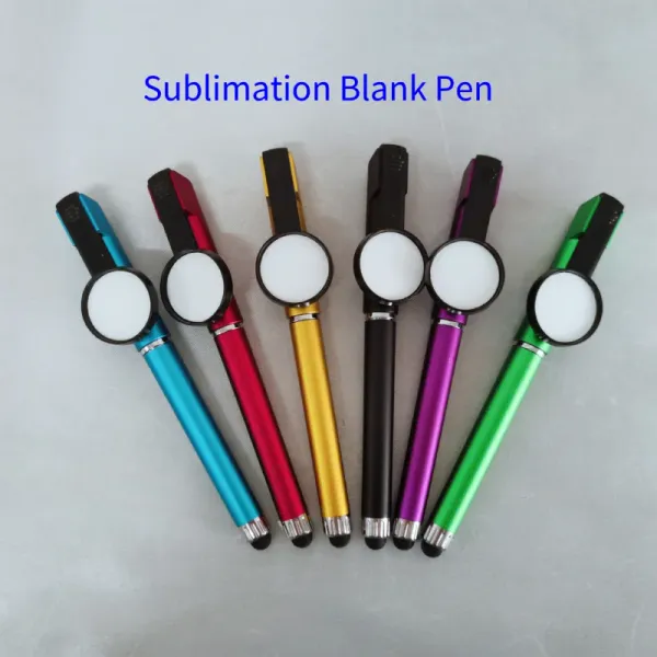 Pens 10/20/30/60 PCS süblimasyon baskısı boş tükenmiş kalem özel logo görüntüsü baskılı süblimasyon kalemi ofis malzemeleri reklam kalemi