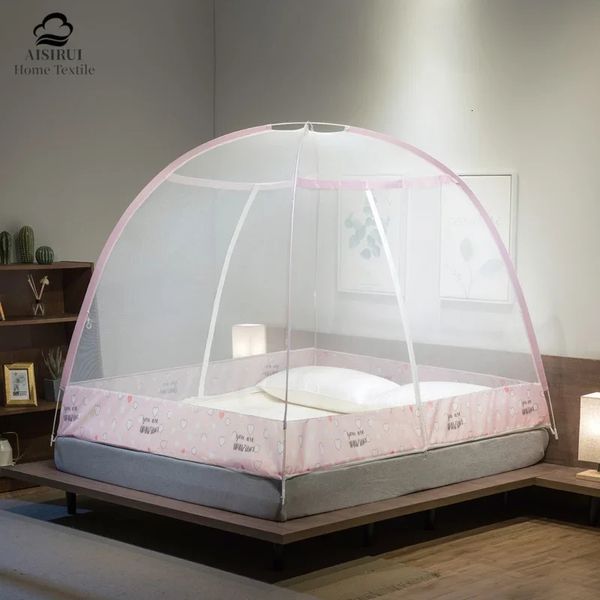 Mongolia Mosquito Net Anti Folding Letto per adulti Tenda Decorazione Decorazione di decorazioni sul Dormitorio studentesco Crib 1pc Bed Cove 240326