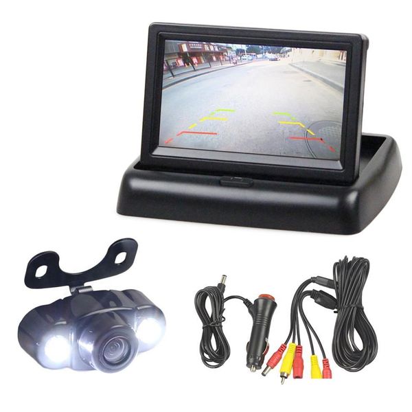 Auto -Rückfahrkameras Parksensoren Diykit 4 3 Zoll Rückkehrkamera Kit Back Up Monitor LCD Display HD LED Nachtsicht Camera327q OT4A1