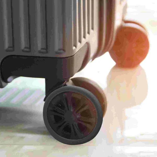 Borse di stoccaggio 8 pezzi Copertine per ruote per valigie per protezione da bagagli Kit di sostituzione Kit di sostituzione Gel di viaggio Silica