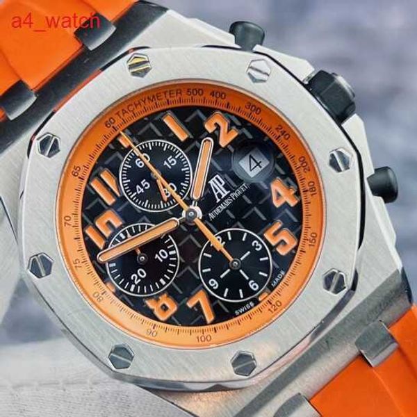 Benutzerdefinierte AP -Armbanduhr Royal Oak Offshore Serie 26170st Orange Vulkan Gesicht Chronometer Automatische mechanische Herren Uhr