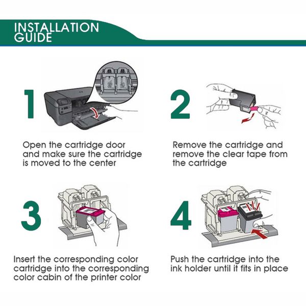 Vilaxh remanufaturado para hp 305 xl 305xl reabastecer o cartucho de tinta reabastecido Substituição para HP305 Deskjet 2710 2720 4110 4120 Impressora