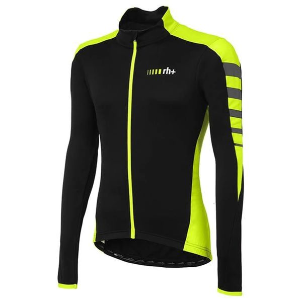 Zero RH Team ciclismo Men Bike Suits Winter Thermal Fleece Jacket Mtb Manga Longa Tops MAILLOT ROPA CICLISMO 240403