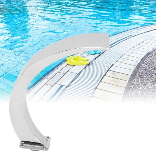 Decorazioni da giardino piscina a cascata fontana g1 filo interno 304 acciaio inossidabile design curvo arrotondato all'aperto per parco giochi