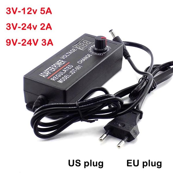 Novo adaptador ANPWOO 2024 AC 100-220V para DC 3V-12V 3V-24V 9V-24V 2A 3A 5A Adaptador de driver do plugue de fonte de alimentação LED Adaptador LED Lightfor para para