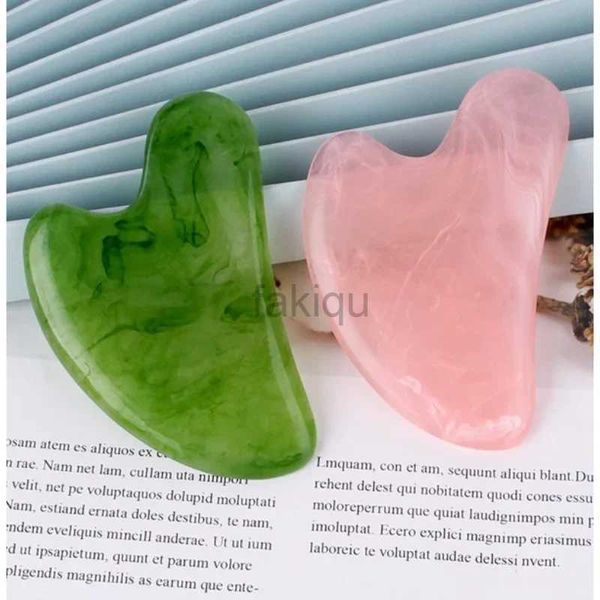 Massage Stones Rocce Natural Jade Stone Gua Sha Massage Board Rose Quarz Guasha Plate Giade Massager Rampirs Tools per il torro al collo del viso Corpo posteriore 240403