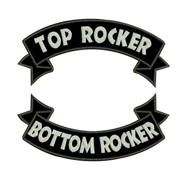 PERSONALIZZATO rocker Patch ricamato applique etichetta da cucire punk biker patch vestiti adesivi 2PCSLOT6647481