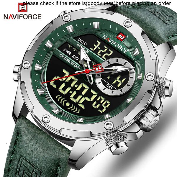 NaviForce Orpredini da polso Altri articoli sportivi Naviforce orologi uomini marchi di lusso Sport Sport Mens Chronografo Cronogramma Quarzo in pelle impermeabile Orologio maschile 230506