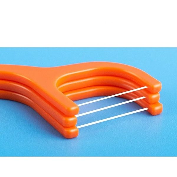 2024 50pcs/scatola a filo filo filo interdossato per bambini Sceentiti di plastica per bambini Dettagli filo interdentale Dettagli di pulire i denti sicuri, ecco i