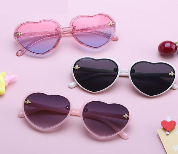 Crianças Crianças Óculos de sol Crianças Retro Retro Cartoon Bee Pink Sun Glasses Frame Garotas meninos Baby Óculos Tendências da moda 202129044443