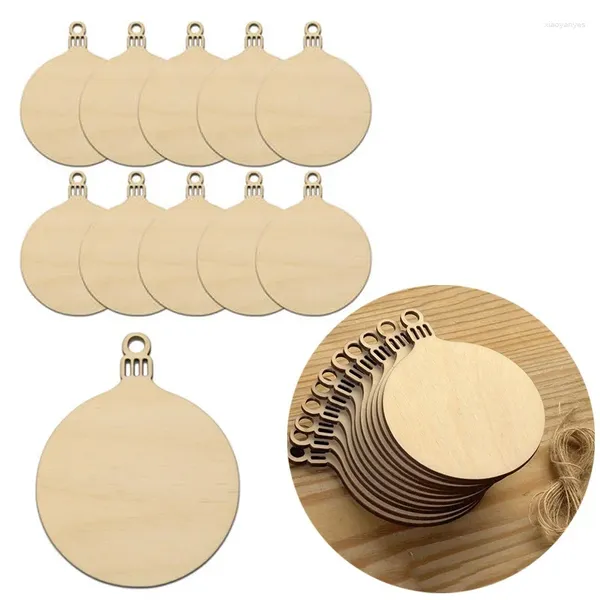 Party -Dekoration 10pcs runde Holzkarte Hanging Decor Einladungen Hochzeit DIY Tag Label Bevorzugung Geburtstagsdarstellungen